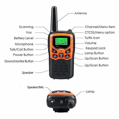 400-470 МГц ручной PMR 446 Walkie Talkie с фонариком Оставайтесь на связи