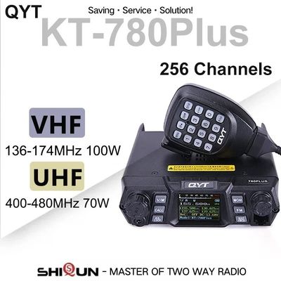 25KHz Дистанционное расстояние между каналами 100W VHF Мобильная радиобазовая станция KT-780 Plus для Walkie Talkie