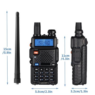 CE FCC RoHs Сертифицированный портативный Bf UV-5R Двухдиапазонный радио VHF UHF для ресторанов