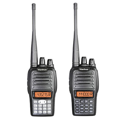 Wanhua WH118 Ручное радио Walkie Talkie 2W Выходная мощность Двухдиапазонный UHF VHF Дальний диапазон