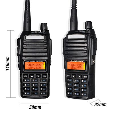 8W UV-82 Talkie BF Dual Band Walkie-talkie Черное ручное радио для связи VHF