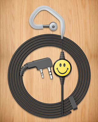 Ванхуа WKTK General Walkie Talkie Earpiece с встроенным микрофоном PTT Wt200