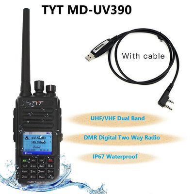 TYT MD-UV390 IP67 водонепроницаемый DMR TDMA Dual Band Walkie Talkies Цифровое мобильное радио