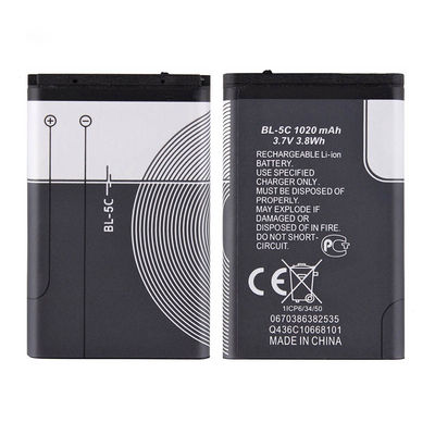 BL-5C Liion Мобильные батареи для Nokia 6600 6230 3650 E50 N70 1100 6268 E70 3.7V 1020mAh