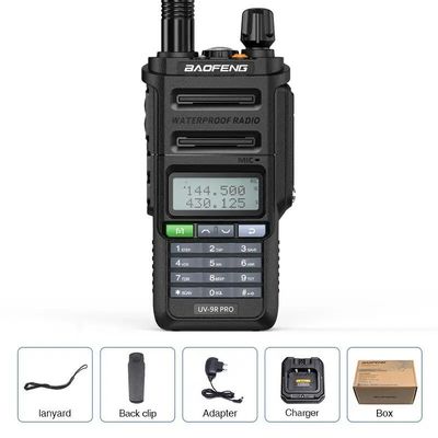 GMRS Walkie Talkie Type Baofeng UV-9R PRO водонепроницаемый IP68 Дальний радиосвязь UHF/VHF