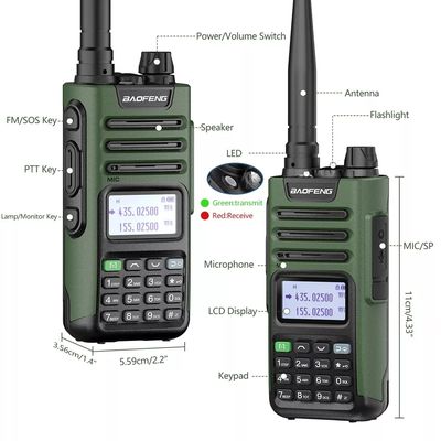 UV13 Pro двухстороннее радио GMRS 136-174/400-520MHz Walkie Talkie с зарядным устройством типа C