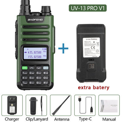 UV13 Pro двухстороннее радио GMRS 136-174/400-520MHz Walkie Talkie с зарядным устройством типа C