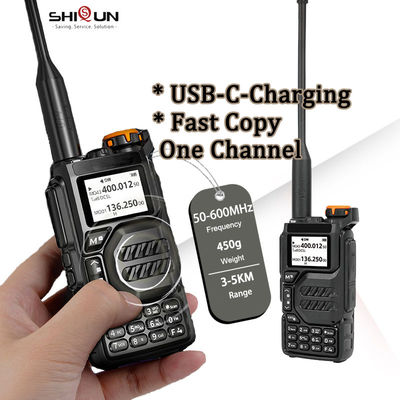 5W Quansheng UV-K5 Walkie Talkie Two Way Radio с USB-C зарядом Тип частоты VHF UHF