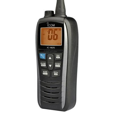 Морской IC-M25 ручной интерком Уолки-Толки 5W 128 / 16 каналов водонепроницаемый портативный черный в 2024 году