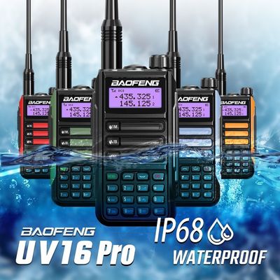 2024 BaoFeng UV-16 PRO высокомощный TYPE-C Walkie Talkie с черным цветом и выходом 5 Вт
