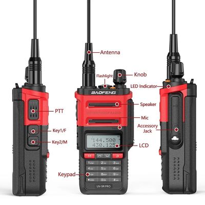 128 каналов Baofeng UV-9r PRO IP68 Walkie Talkie для связи на большие расстояния в 2024 году