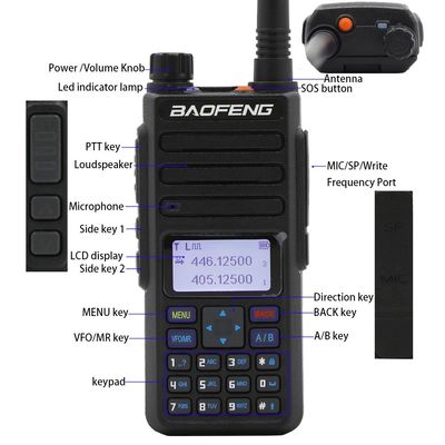 Продукция Walkie Talkie Baofeng Digital Dr-1801UV Ручное радио двухстороннее радио двойной полосы