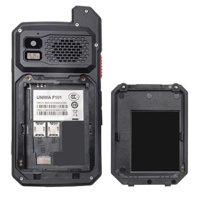 Черный Uniwa F101 4 дюймовый сенсорный экран Zello IP65 водонепроницаемое Poc Radio 4G Android Walkie Talkie с NFC и кнопкой Sos В 2024 году