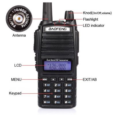 220г Черный UV82 8W BAOFENG Dual Band 2 Way Walkie Talkie UV-82 и Самый продаваемый радио