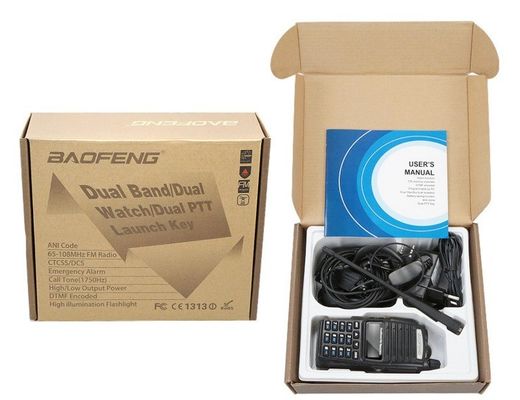 220г Черный UV82 8W BAOFENG Dual Band 2 Way Walkie Talkie UV-82 и Самый продаваемый радио