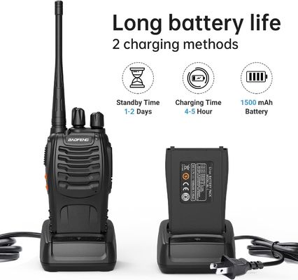 BF-888S Baofeng 5W Walkie Talkie с емкостью батареи 1500mAh и типом частоты UHF