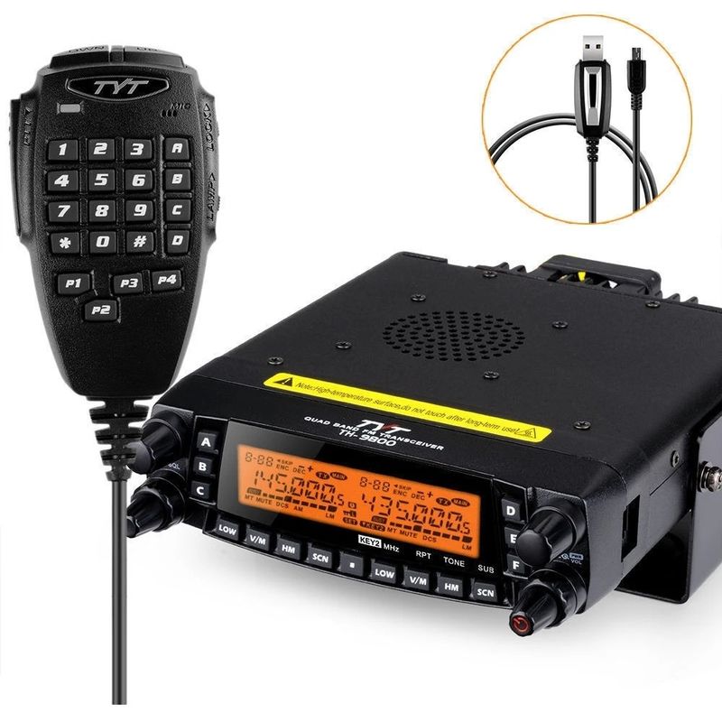TYT TH-9800 Car Radio 50W Walkie Talkie с дальностью действия 100 км и 209 каналами хранения