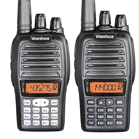 Wanhua WH118 Двухдиапазонное ручное радио 189g Walkie Talkie для связи на большие расстояния